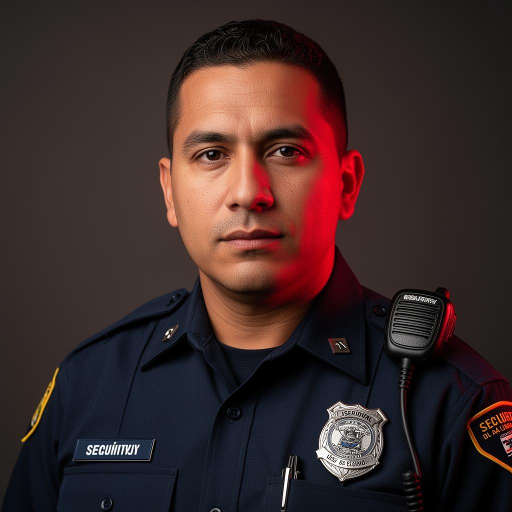 Vigilante en posición de control